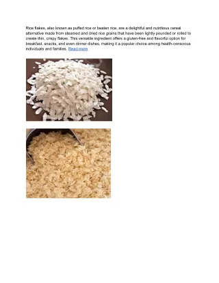 Rice Flakes_ A Nutritious and Versatile Cereal Alternative