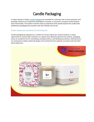 Candle Packaging