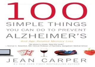 ❤ PDF/READ ⚡/DOWNLOAD  100 Simple Things You Can Do to Prevent Al