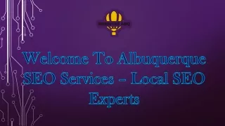 Welcome To Albuquerque SEO Services Company