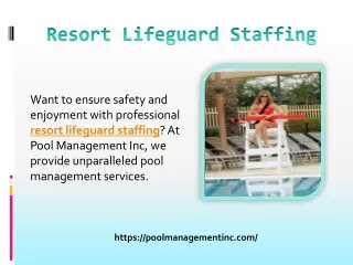 Resort Lifeguard Staffing