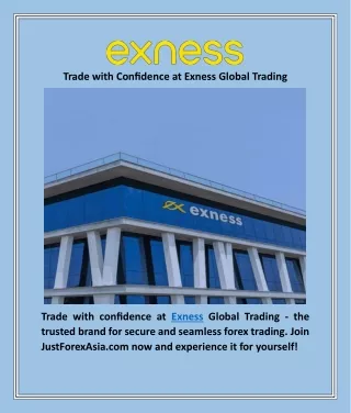 Trade with Confidence at Exness Global Trading -