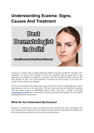 Best Dermatologist in Delhi