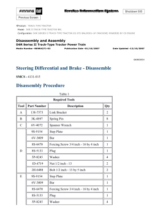 Caterpillar Cat D6R II TRACK-TYPE TRACTOR (Prefix BNL) Service Repair Manual (BNL00501 and up)