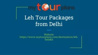 Leh Tour Packages from Delhi