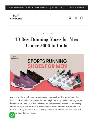 Bersache Sports Running Shoes for Men a Must-Have for Every Wardrobe