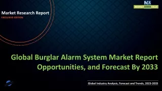 Burglar Alarm System Market Report Opportunities, and Forecast By 2033