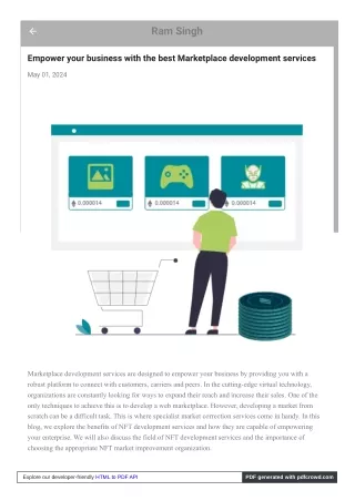 Enhance your business with top-notch Marketplace development services