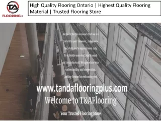 Flooring installations and renovations