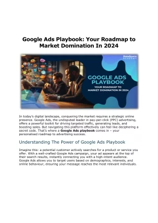 Google Ads Playbook Your Roadmap to Market Domination in 2024