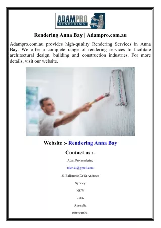 Rendering Anna Bay     Adampro.com.au