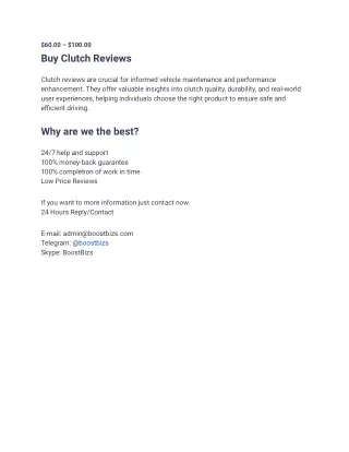 Buy Clutch Reviews