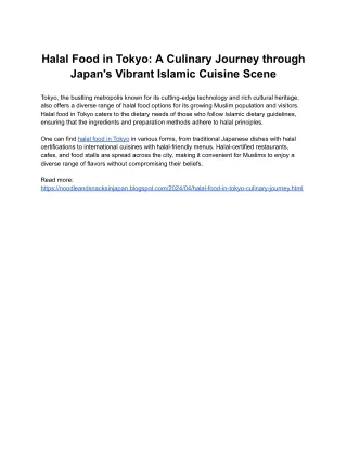 Halal Food in Tokyo_ A Culinary Journey through Japan's Vibrant Islamic Cuisine Scene