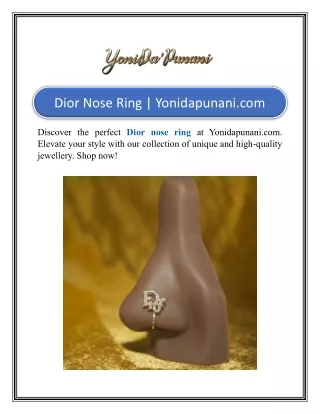 Dior Nose Ring Yonidapunani.com