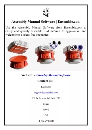 Assembly Manual Software  Easemble.com