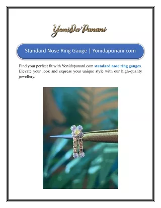 Standard Nose Ring Gauge Yonidapunani.com