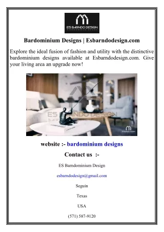 Bardominium Designs   Esbarndodesign.com