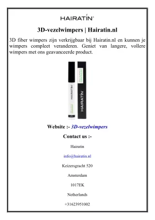 3D-vezelwimpers  Hairatin.nl