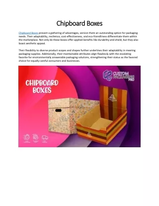 Chipboard Boxes