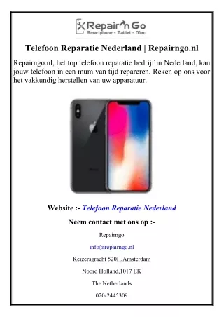 Telefoon Reparatie Nederland Repairngo.nl