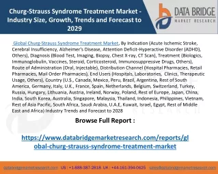 Global Churg-Strauss Syndrome Treatment Market