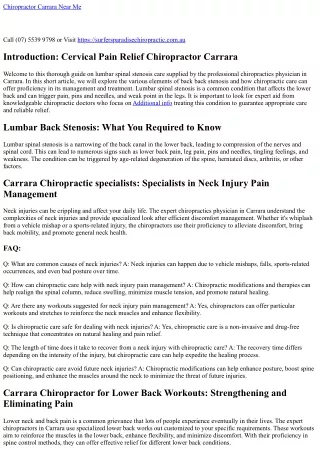 Sciatic Nerve Recovery Chiropractor Carrara (07) 5539 9798