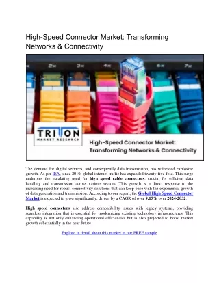 High-Speed Connector Market: Transforming Networks & Connectivity