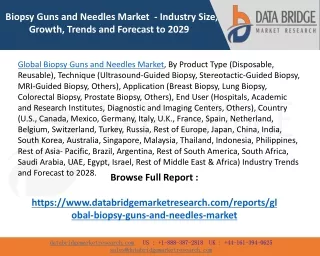 Global Biopsy Guns and Needles Market