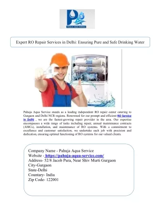 Water Purifier Price Delhi