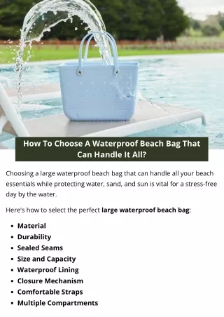 How To Choose A Waterproof Beach Bag That Can Handle It All?