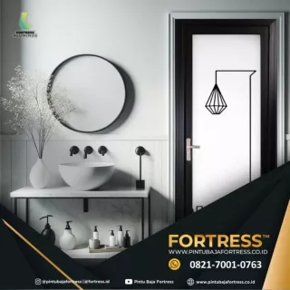 TERBAIK!!! WA 0821 7001 0763 (FORTRESS) Estetik Pintu Aluminium Warna Hitam di Bekasi