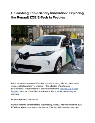 Renault ZOE E-Tech