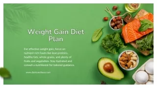 Weight Gain Diet Plan