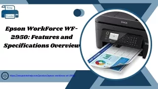 Epson WorkForce WF-2950 Features and Specifications Overview