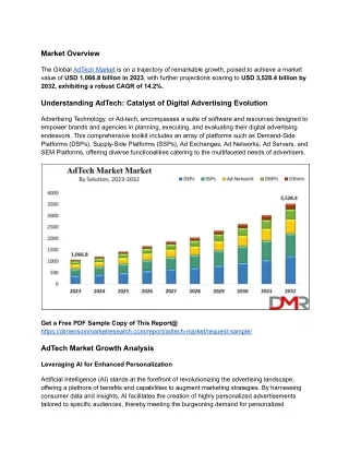 AdTech Market is ready to surge USD 3,528.4 billion by 2032 at a CAGR of 14.2%.