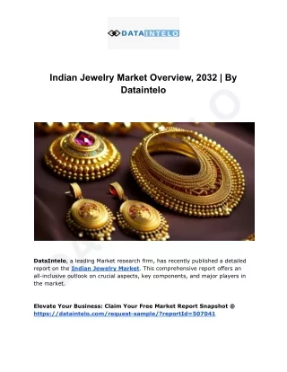 Indian Jewelry Market I Global Outlook and Forecast 2024-2032