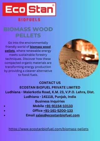 Unlocking Sustainability: The Potential of Biomass Wood Pellets