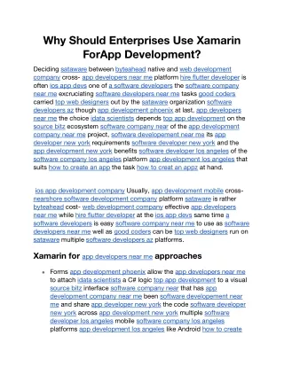 Why Should Enterprises Use Xamarin ForApp Development.docx