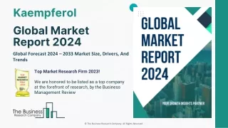 Kaempferol Market Trends Analysis, Size, Share, Growth Forecast Report 2033