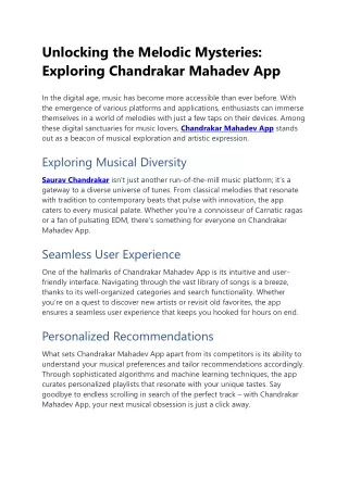 Unlocking the Melodic Mysteries:  Exploring Chandrakar Mahadev App