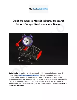 Quick Commerce Market