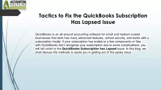 How to Fix QuickBooks Can’t Verify My Subscription