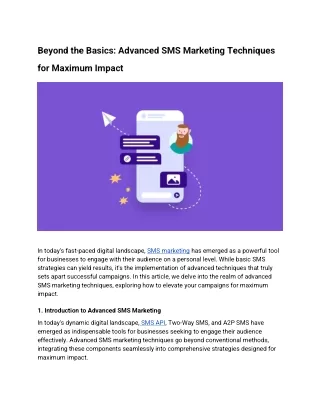 Advanced SMS Marketing Techniques