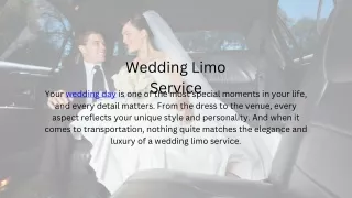 Wedding limo Service