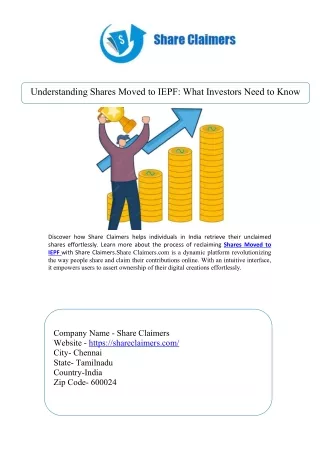 Understanding Shares Moved to IEPF What Investors Need to Know