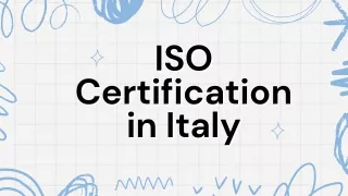 ISO Certification in Italy