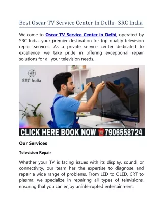 Best Oscar TV Service Center In Delhi