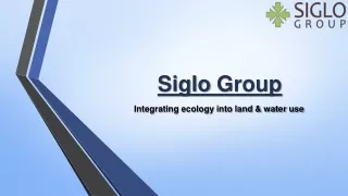 Unlocking Sustainable Futures Siglo Group's Ecosystem Planning & Restoration in