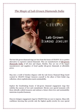 The Magic of Lab Grown Diamonds India