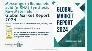 Messenger ribonucleic acid (mRNA) Synthesis Raw Materials Market Size 2033